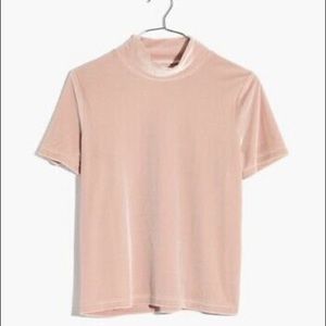 NWOT Madewell Velvet Mockneck tee